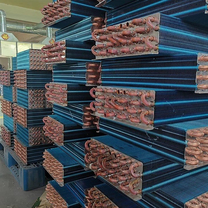 Oxygenerator Blue Copper Tube Aluminum Fin Condenser